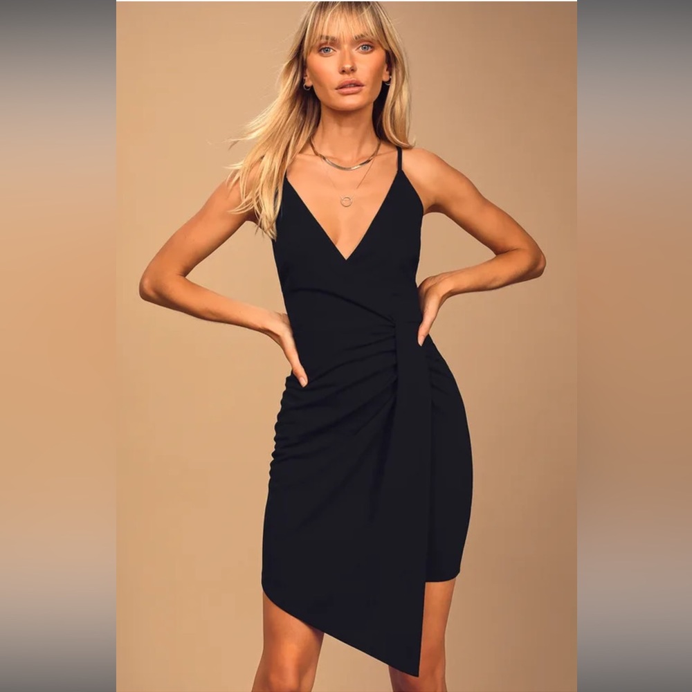 Lulus “Best Behavior” Black Bodycon Mini Dress